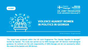 Violence Against Women in Politics in Georgia