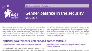 Gender balance in the security sector