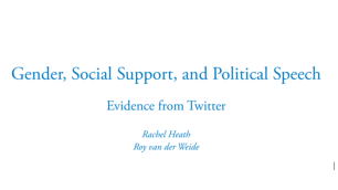 gender, social support, and political speech