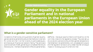 gender equality in parliaments eige